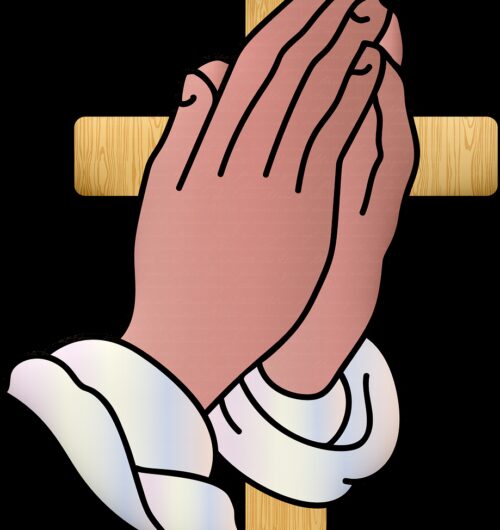 praying hands, jesus, cross